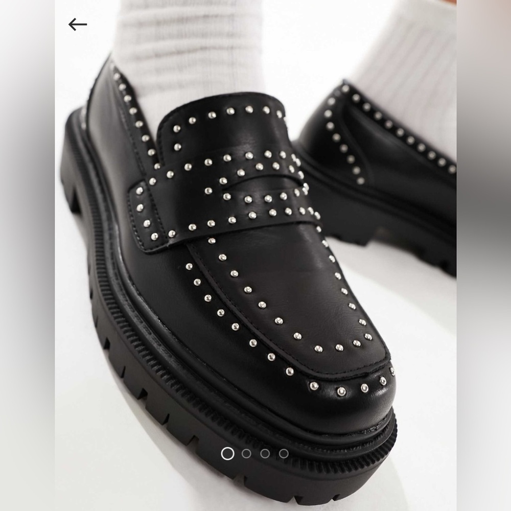 ASOS Men’s studded  penny loafer with chunky sole .